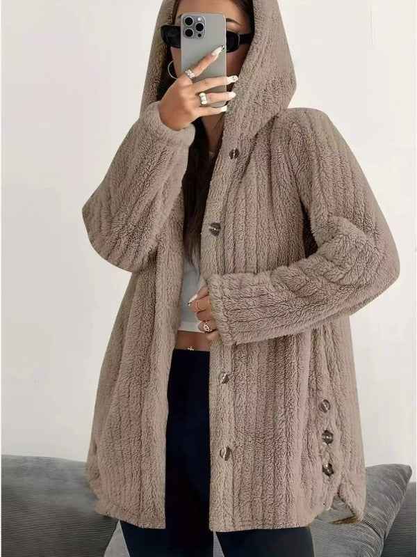 Button-Down Hooded Fleece Jacket camel 24468580_b5a3da06-7b90-41fc-af85-bcc1a609a7fb
