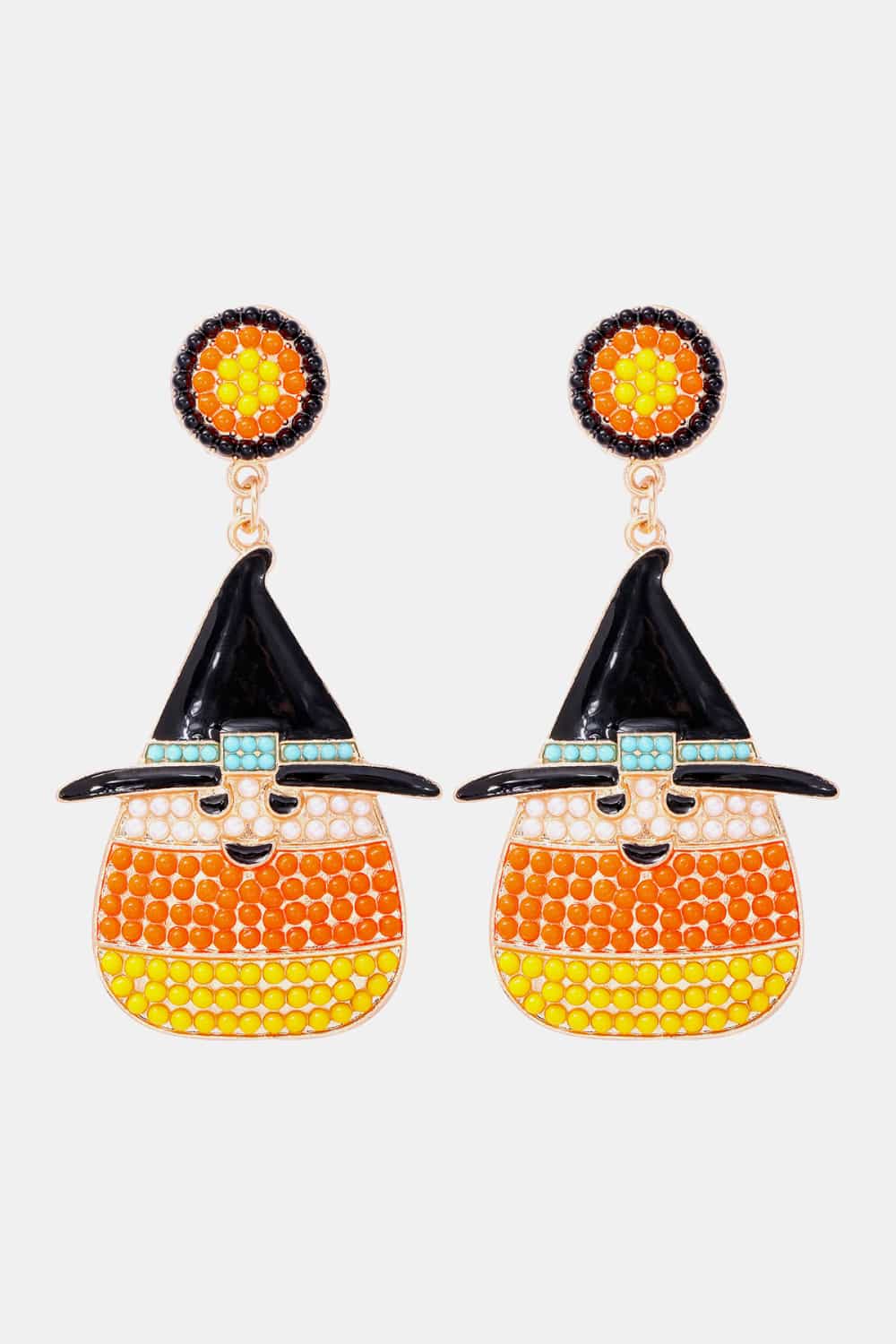 Witch's Hat Shape Synthetic Pearl Dangle Earrings Caramel One Size 247349ef7a9d428399ca721fe41f5968-Max