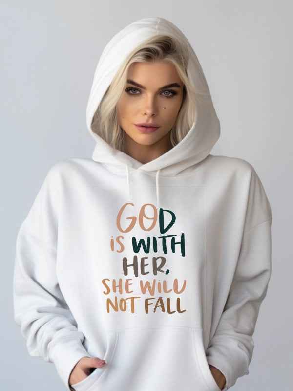 God With Her She Will Not Fall Graphic Sweatshirt White 24738908_3665e4d1-d459-494c-996a-3bb1b24cc7a4