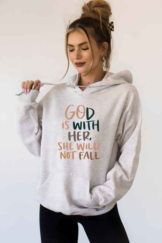 God With Her She Will Not Fall Graphic Sweatshirt Ash 24738908_8da5ca74-555f-404b-8621-7523a086ab95