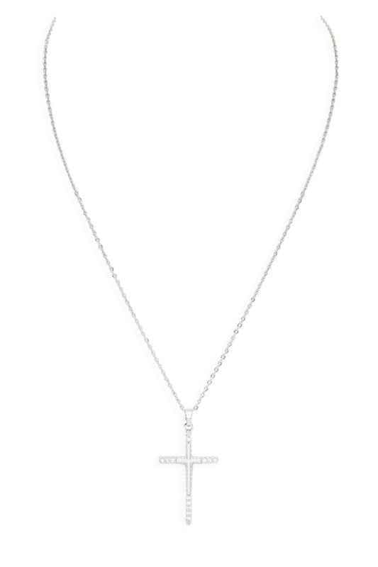 Cubic Zirconia Cross Pendant Necklace 24776394_ddd7e686-5525-400c-9623-64bab96a53e1