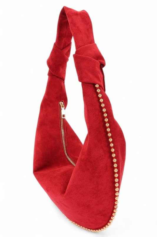 Faux Suede Metal Beads Accent Slouchy Hobo 24780295_aad8410c-26ae-4d69-8355-283b6b986470