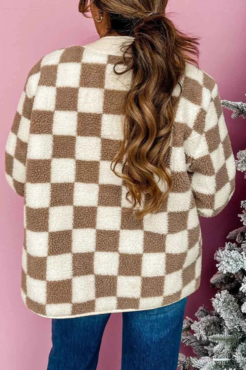 Checkered Sherpa Oversized Button Up Jacket 24881d99-5378-438d-b957-e8a4afa955f7-Max-Origin