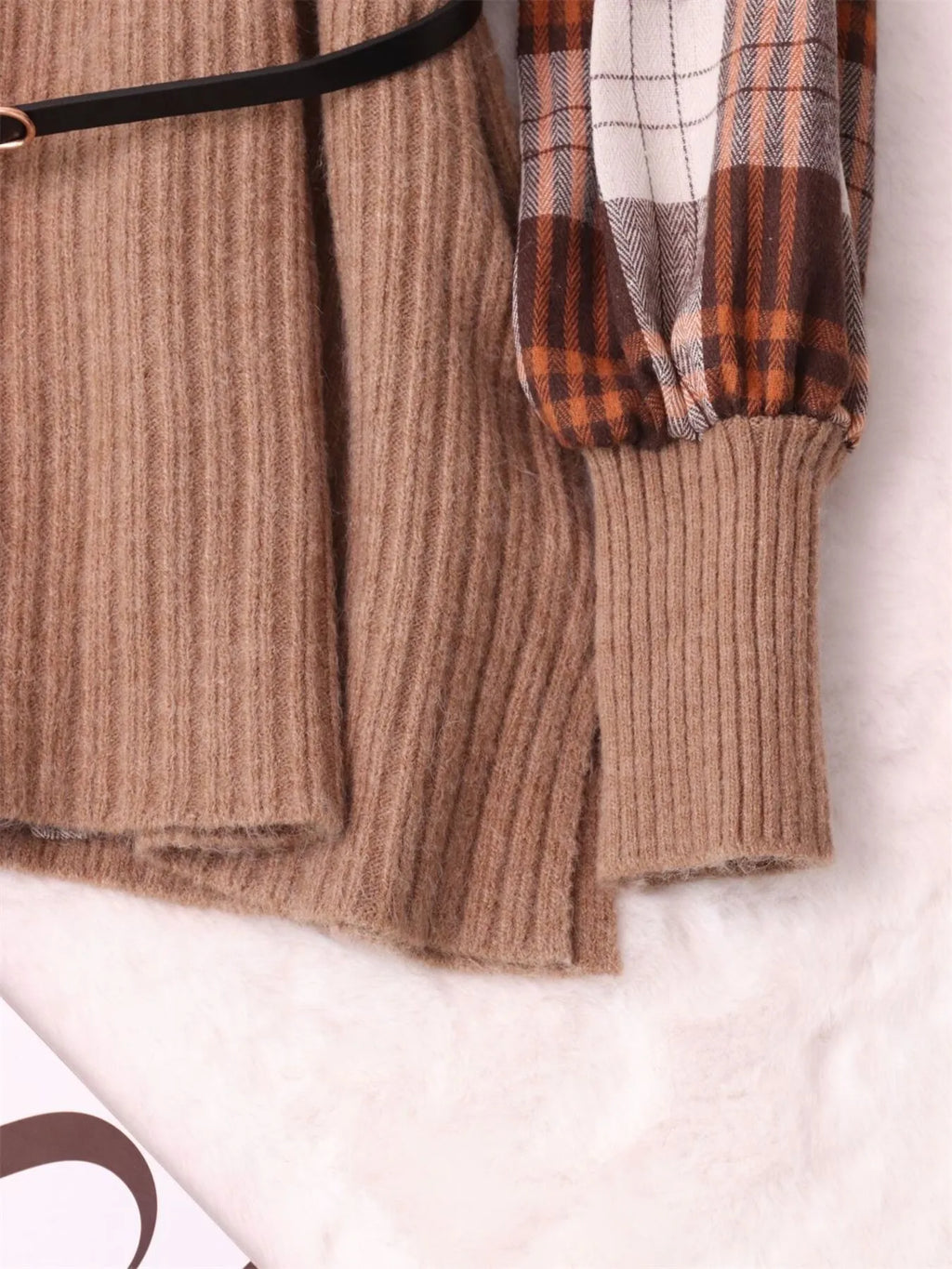 Plaid Long Sleeve Sweater Dress 24eac5cf167844729d111287576305f1-Max-Origin