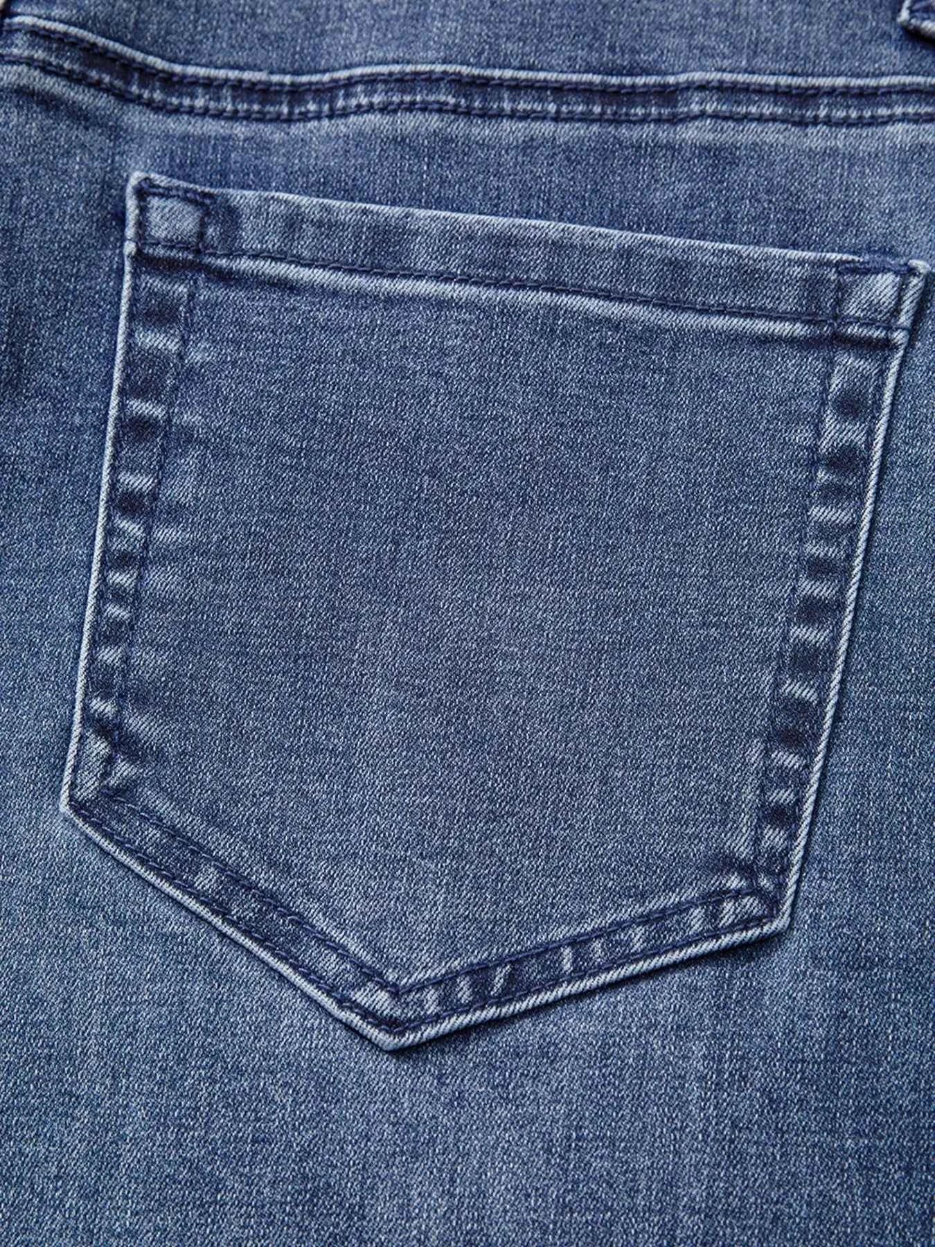 High Waist Button Zip Flare Leg Jeans 25590296666f4667bfba8a9f7c7a4102-Max-Origin
