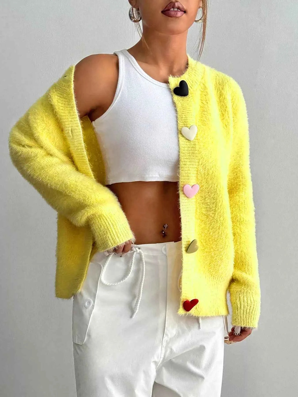 Heart Button Fuzzy Cardigan 25645201-f21f-4ebf-85df-8ceba618f23b-Max-Origin