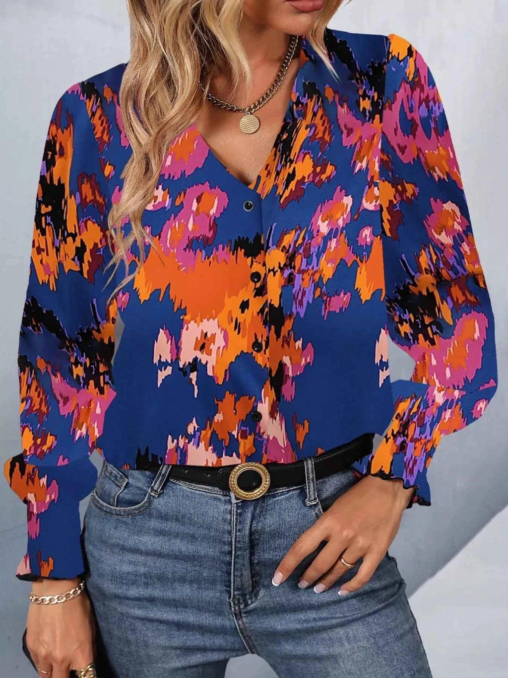 Printed Button Up Long Sleeve Shirt 25b4b693-0931-4fdf-a633-45983a97c241-Max-Origin
