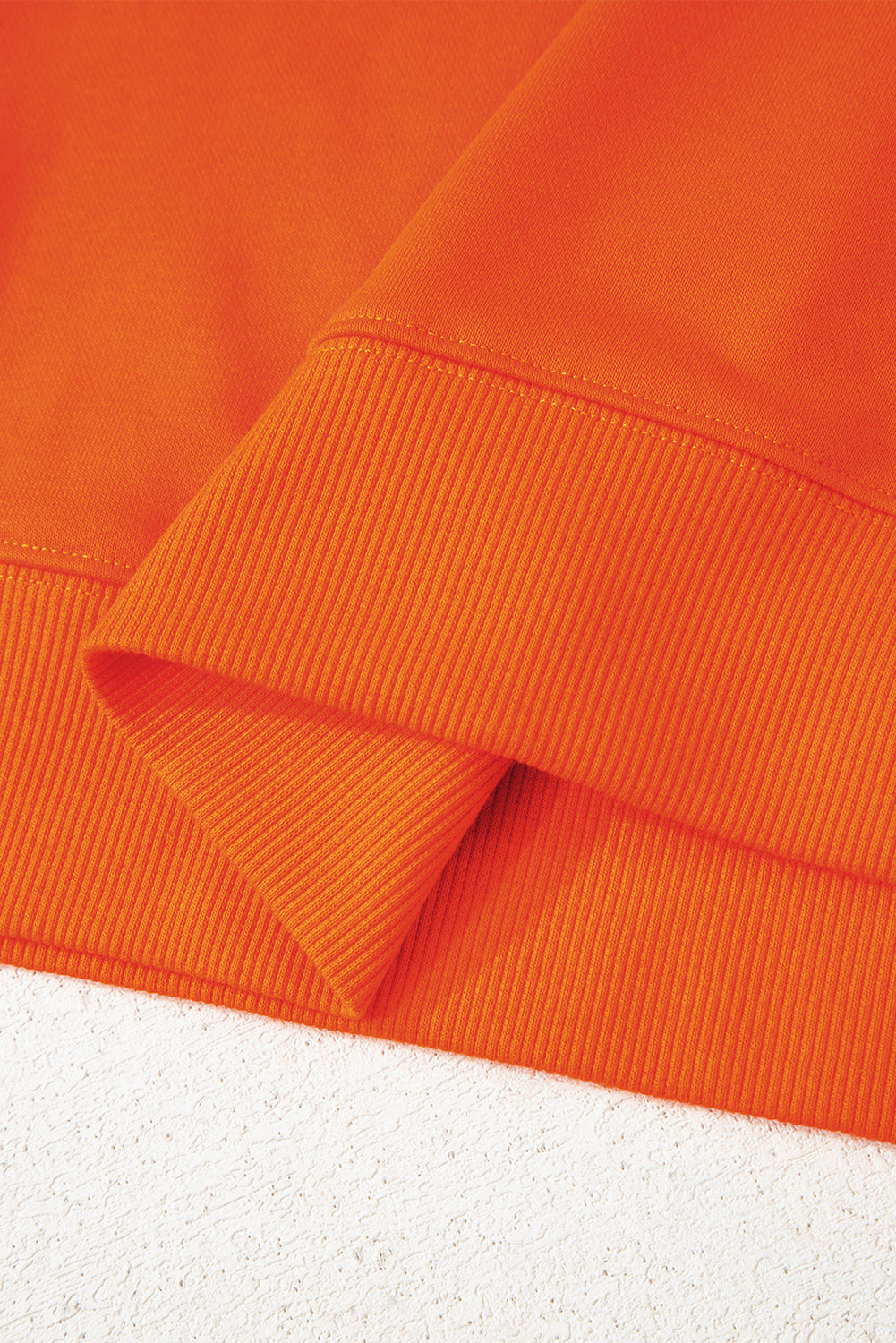 Orange Preppy Striped Sleeve Loose Sweatshirt 25dfa4680a8ce63c