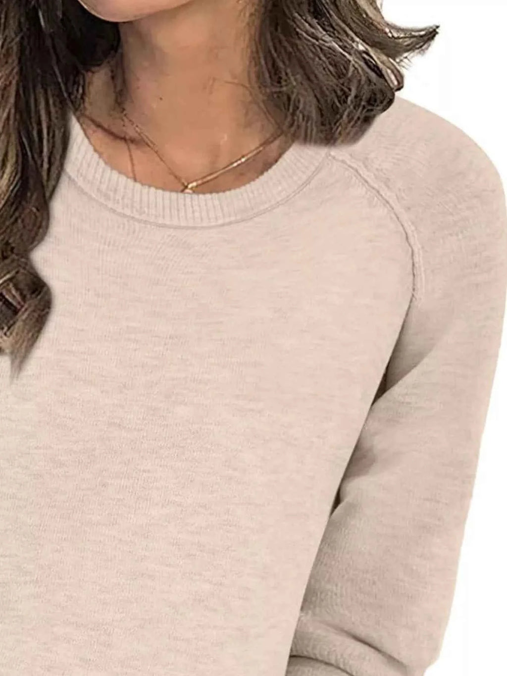 Round Neck Raglan Sleeve Sweater 25ed7815-399e-4815-8d80-2a2160a81bb4-Max-Origin