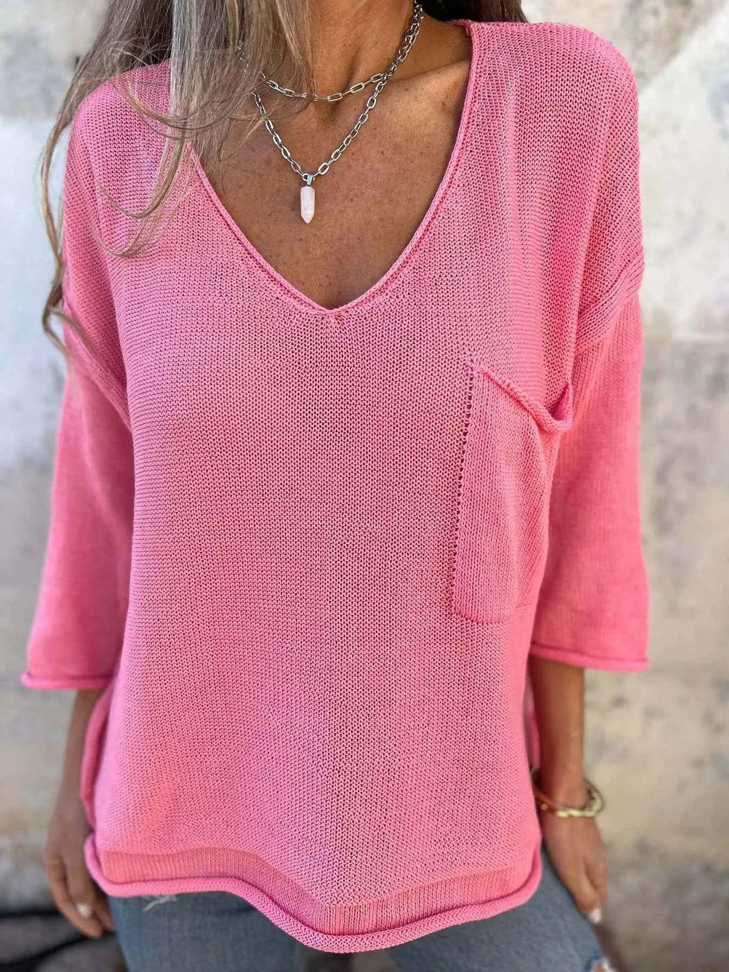 Full Size Casual V-Neck Knit Sweater Plus Size 262c7fe7-4e12-4735-a6d0-f5be6e918266-Max-Origin