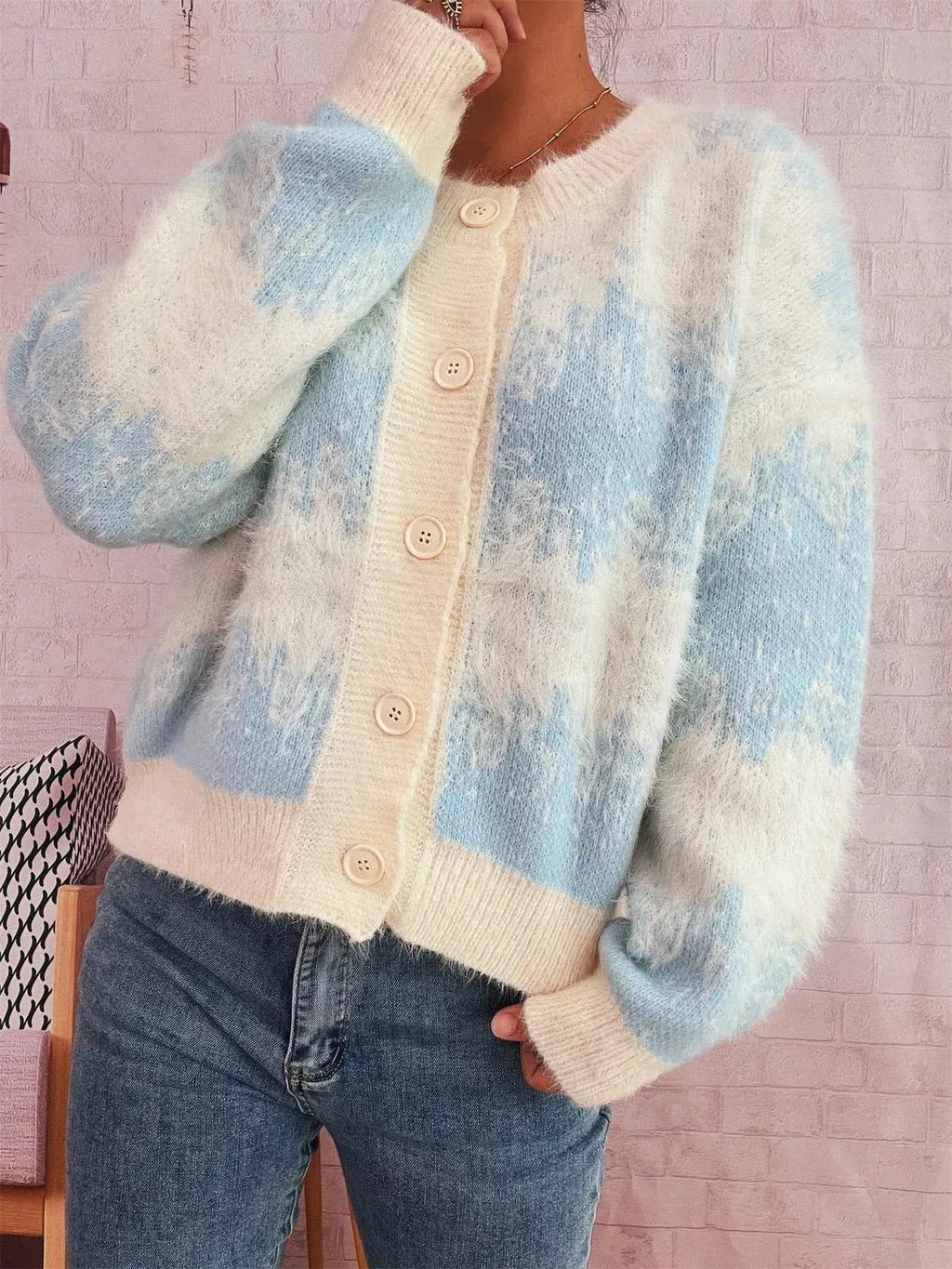 Ribbed Hem Button Up Cardigan 26c129518a34464d89221544b7b30b6e-Max-Origin