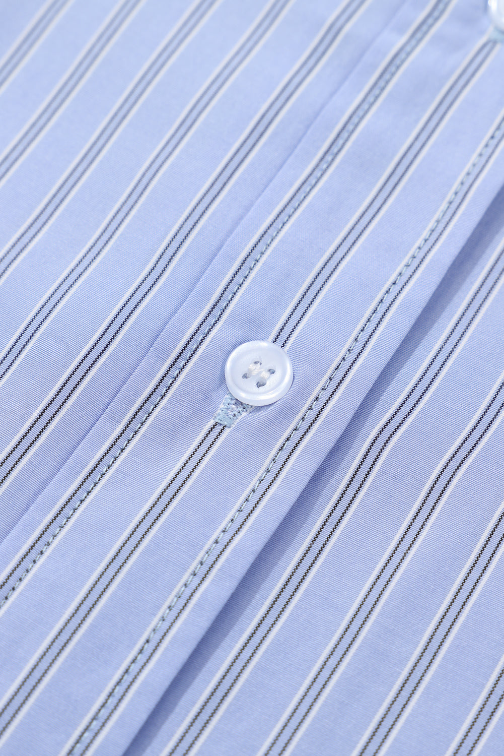 Blue Stripe Button Up Oversized Casual Shirt 274969aa7008473b