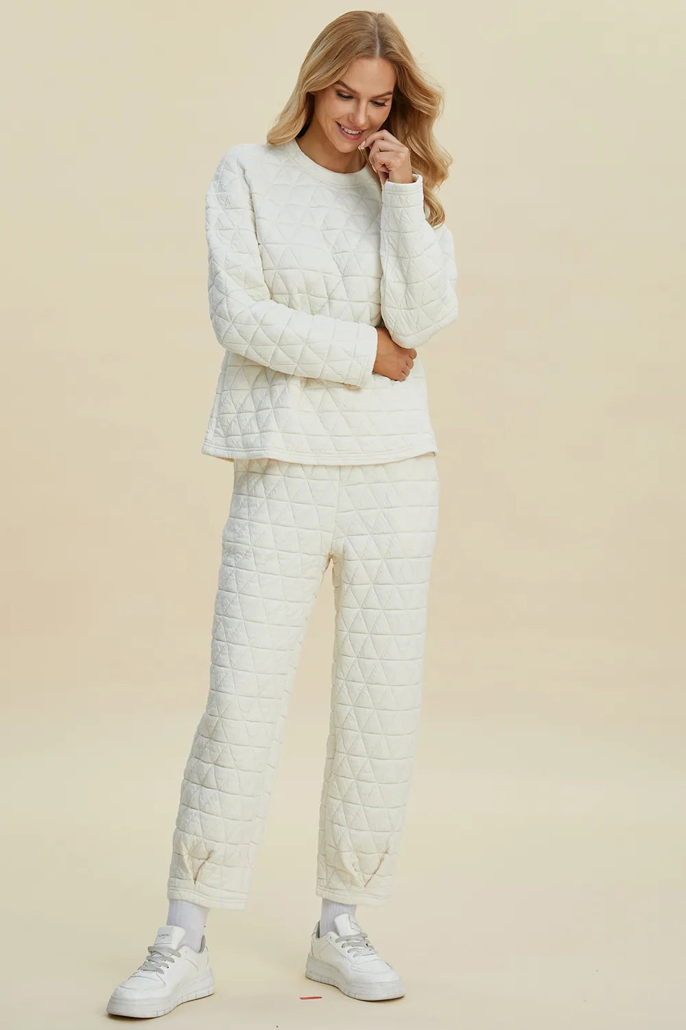Double Take Full Size Texture Round Neck Long Sleeve Top and Pants Set 276b7052-cecb-49e2-956d-6e6fe7654291-Max
