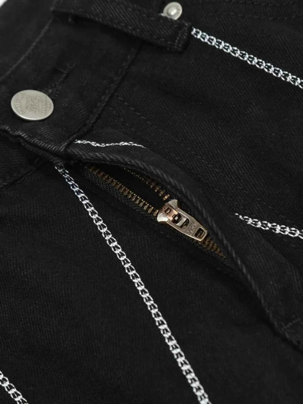 Men's Spider Web Embroidered Flared Jeans 27dea3b0084643ae93542c30ffb6133a-Max-Origin