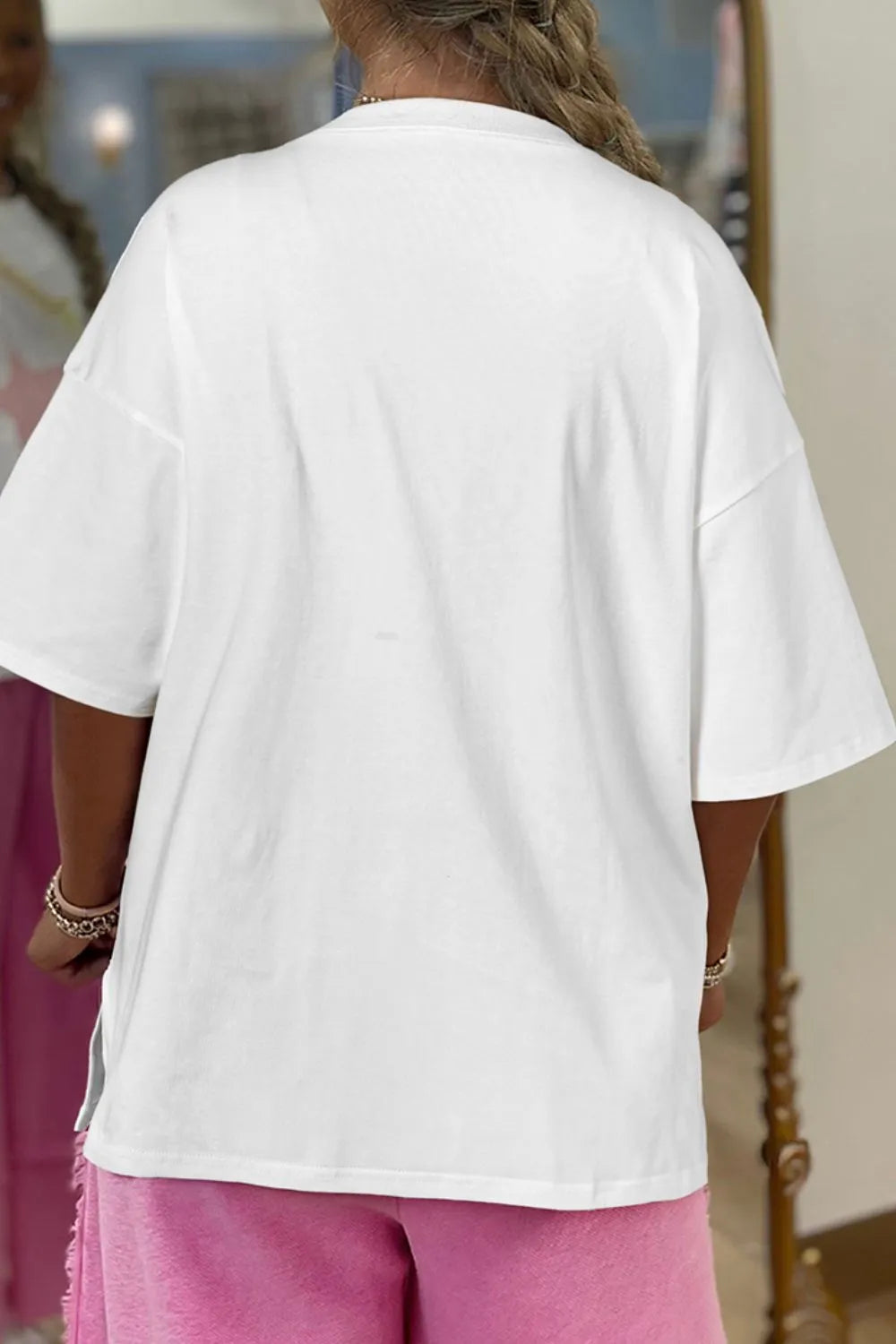 Star Layered Patched Graphic Drop Shoulder Half Sleeve Loose Tee 28577aae-fc5a-4bf1-a96d-1f4f9d6b64a9-Max-Origin