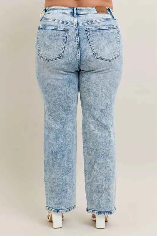Judy Blue Full Size Hw Mineral Wash Destroy 90's Straight Jeans Plus Size 287cb937-5c78-492d-9e3b-02eedc8b3e2e-Max-Origin