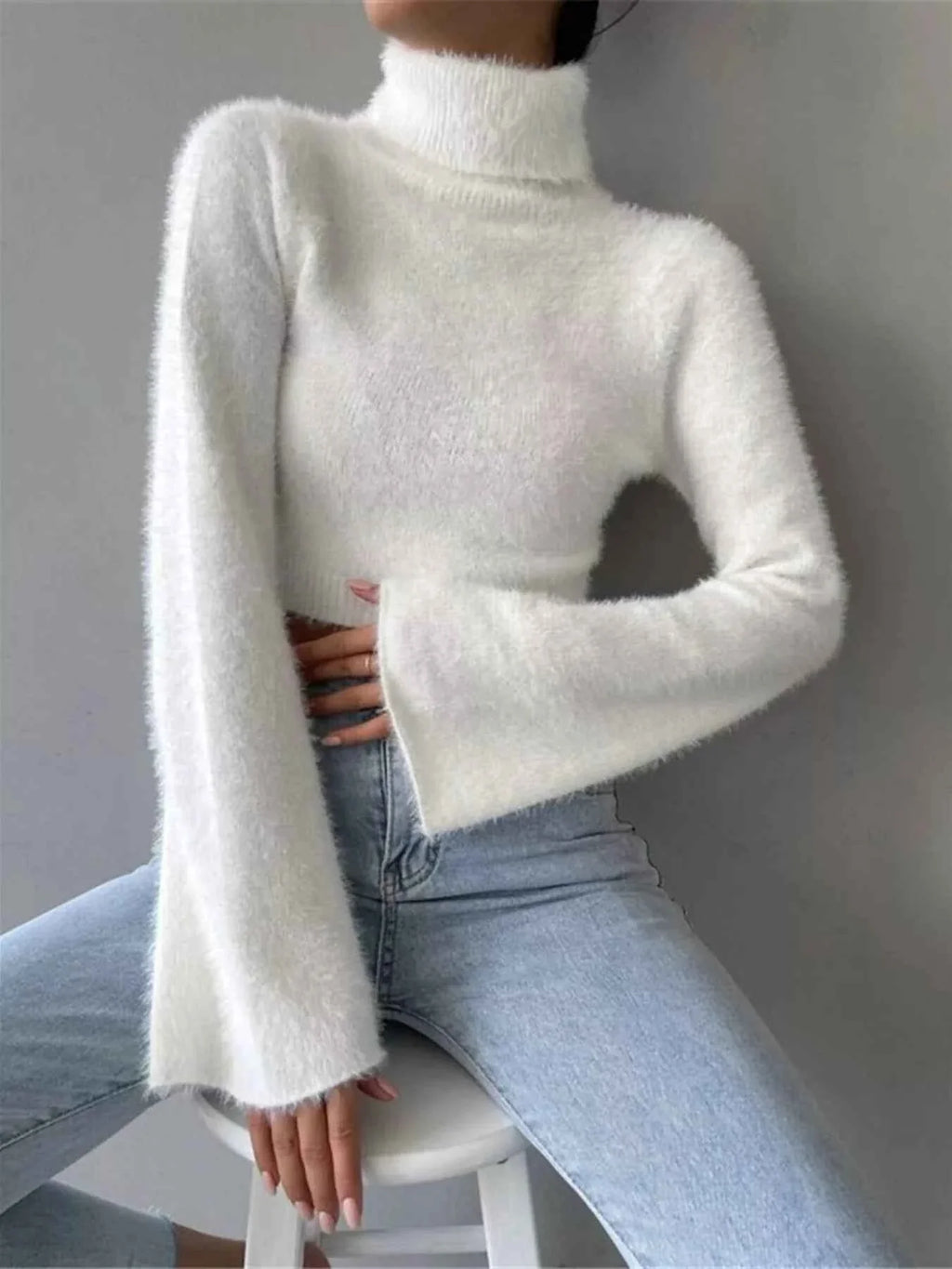 Turtleneck Flare Sleeve Sweater 2902f9986bd642cdbffcb4a30fc16a30-Max-Origin
