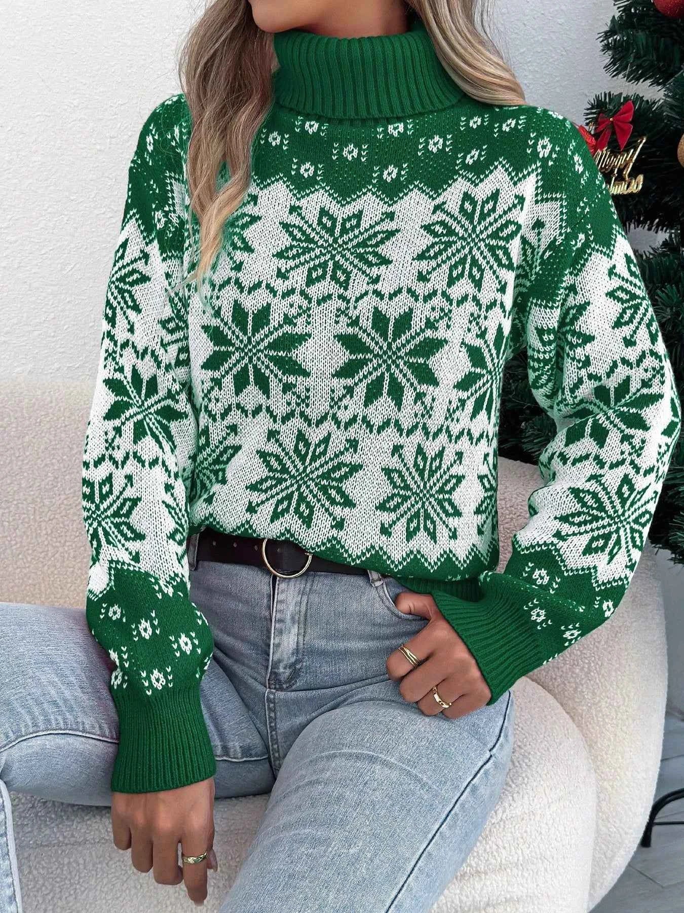 Christmas Snowflake Turtleneck Long Sleeve Sweater 29379307-0bad-4e10-9a0c-aa62b8786038-Max-Origin