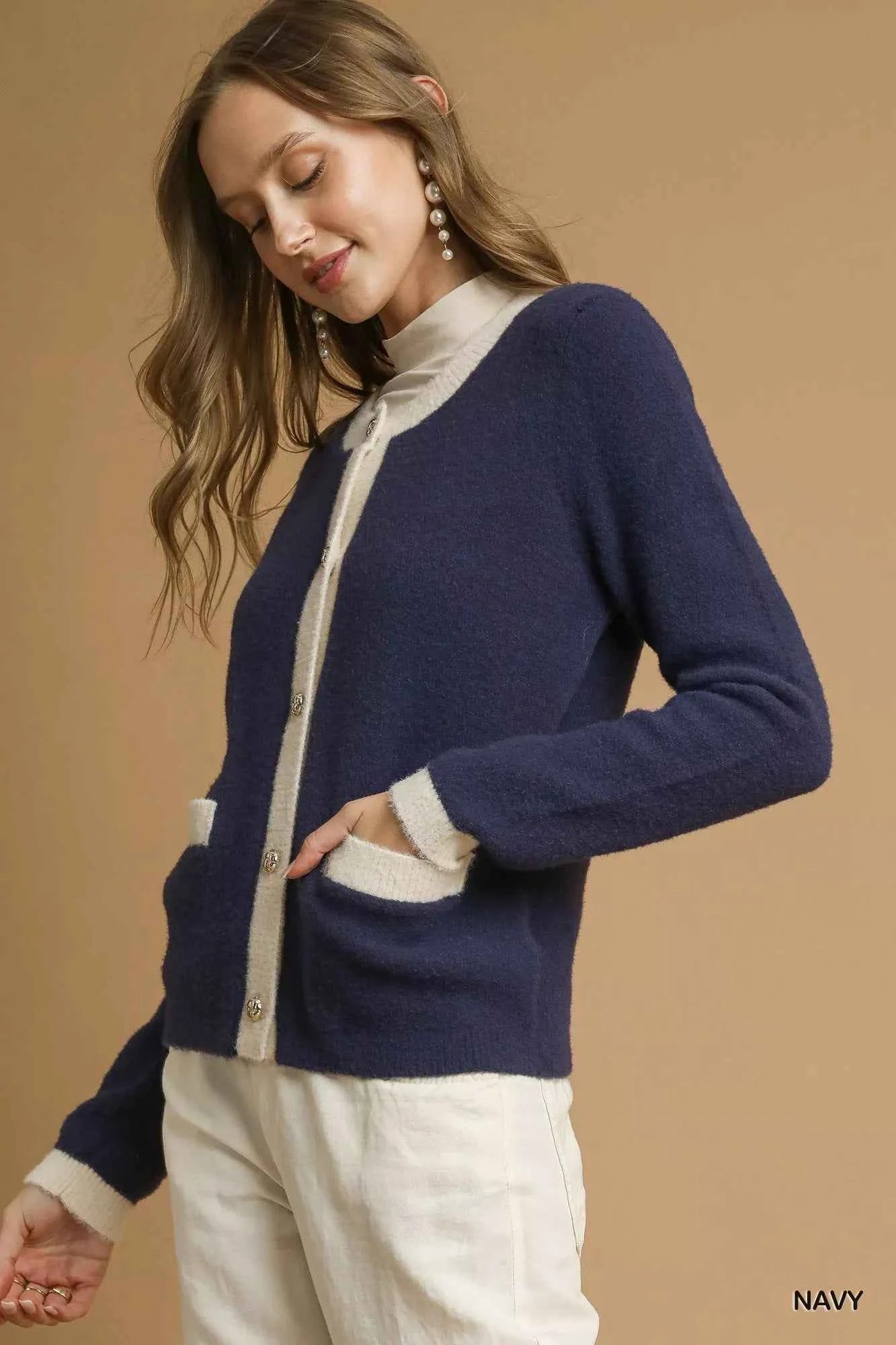 Umgee Two-Tone Button Front Cardigan 29fa7eed-8b1c-400c-b32e-ed16303a534a-Max-Origin