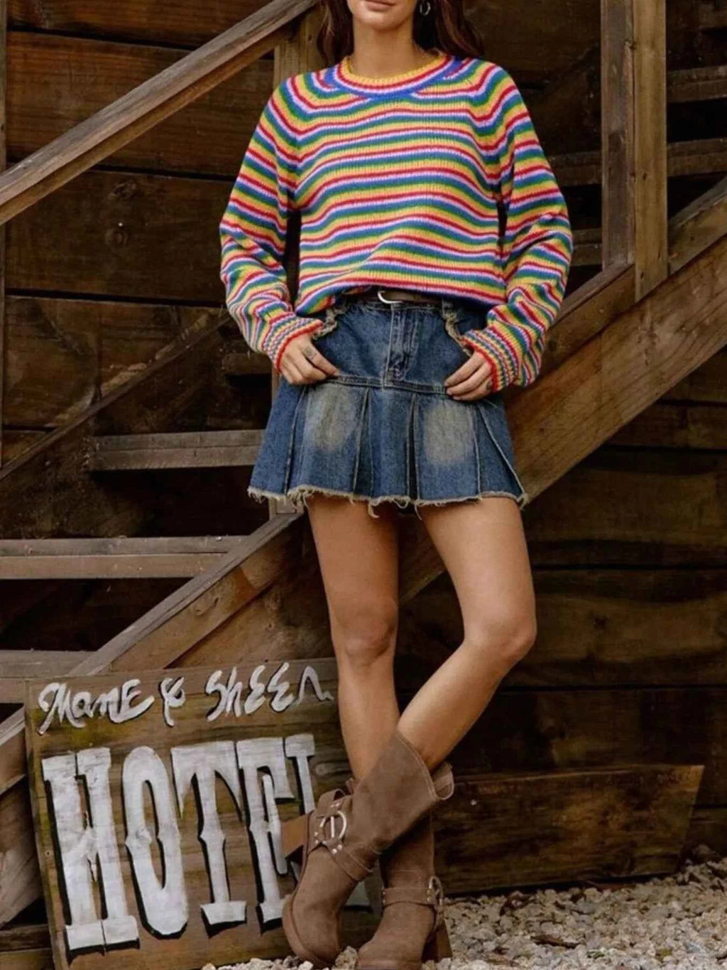 Rainbow Striped Pullover Sweater 2a0caa45-8d38-42f2-8f51-cc23149e2e16-Max-Origin