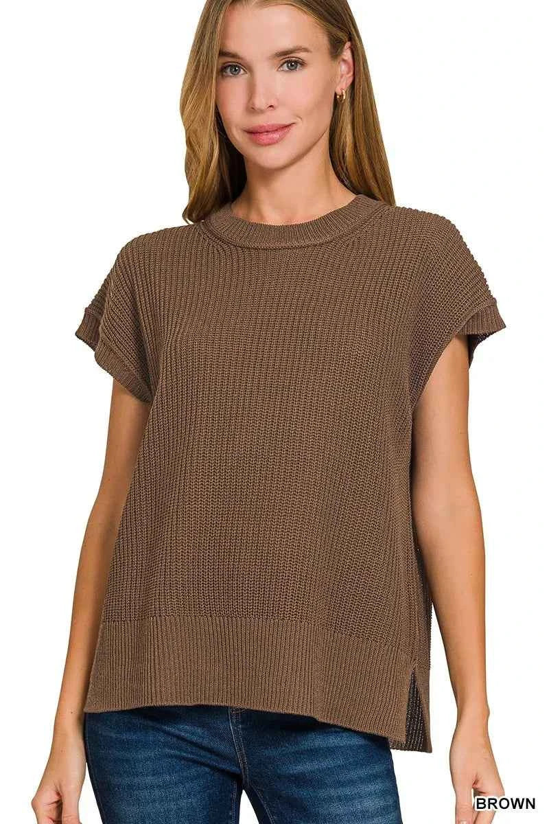 Zenana Oversized Crew Neck Sweater BROWN 2a24fa57fbe947958a880515d7594a3b-Max-Origin