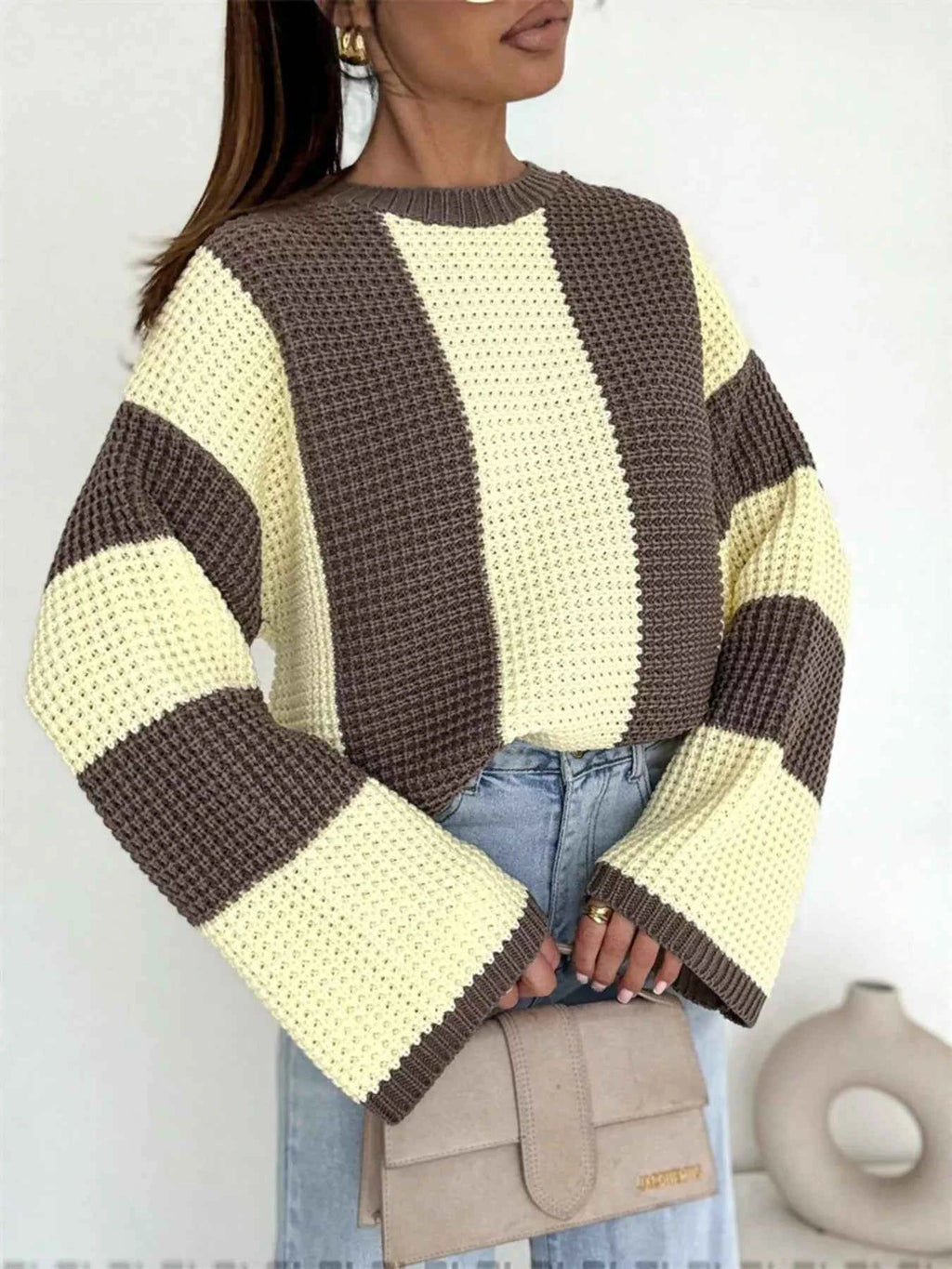 Color Block Long Sleeve Sweater 2a26bd1865ac461595c964cbf8c39817-Max-Origin