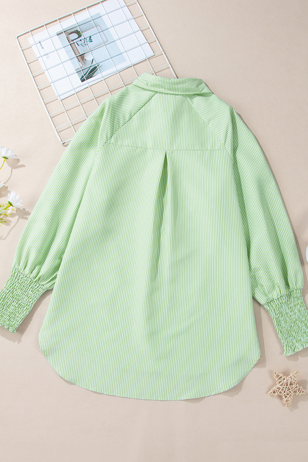 Pink Striped Pocket Button Up Plus Size Shirt 2a5f9cbd3599170b