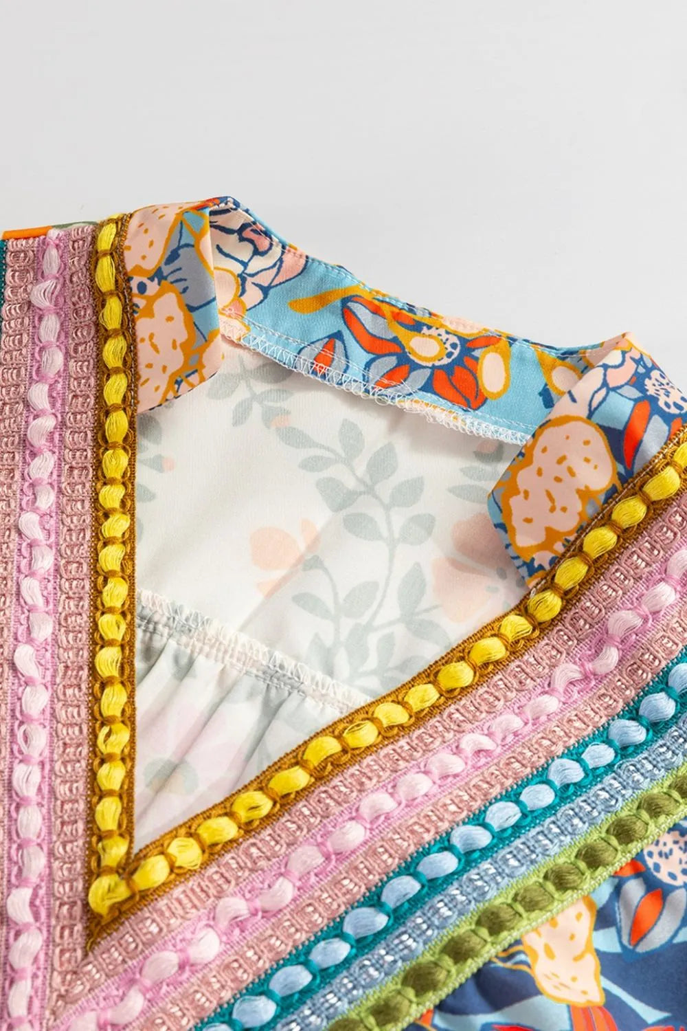 Multicolour Crochet V Neck Half Sleeve Boho Floral Blouse 2a74b9f5-4ba8-4cc3-8985-60d99d01fcc8-Max-Origin