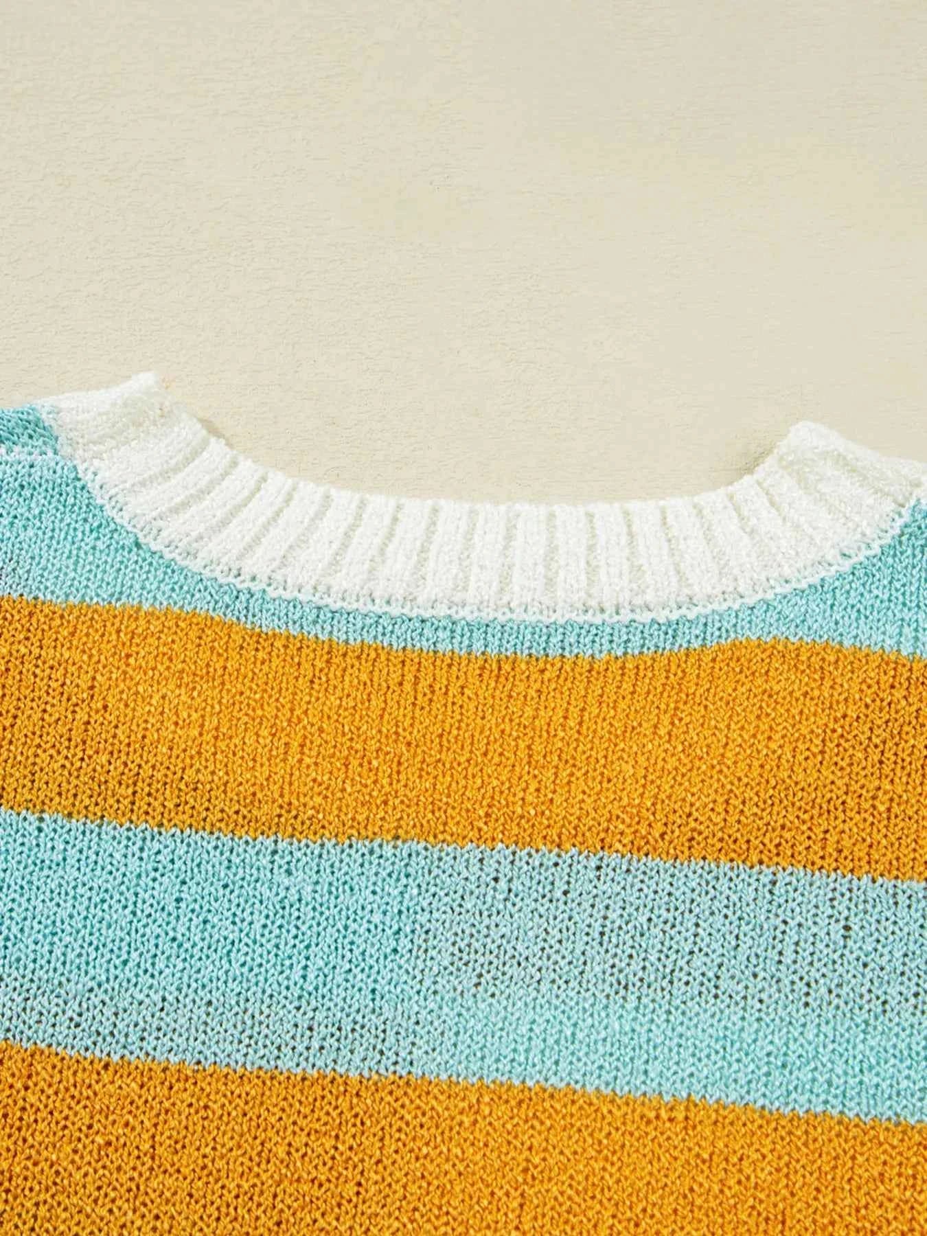 Color Block Striped Sweater 2a84bddeeaea48849c464aef93c30bce-Max-Origin