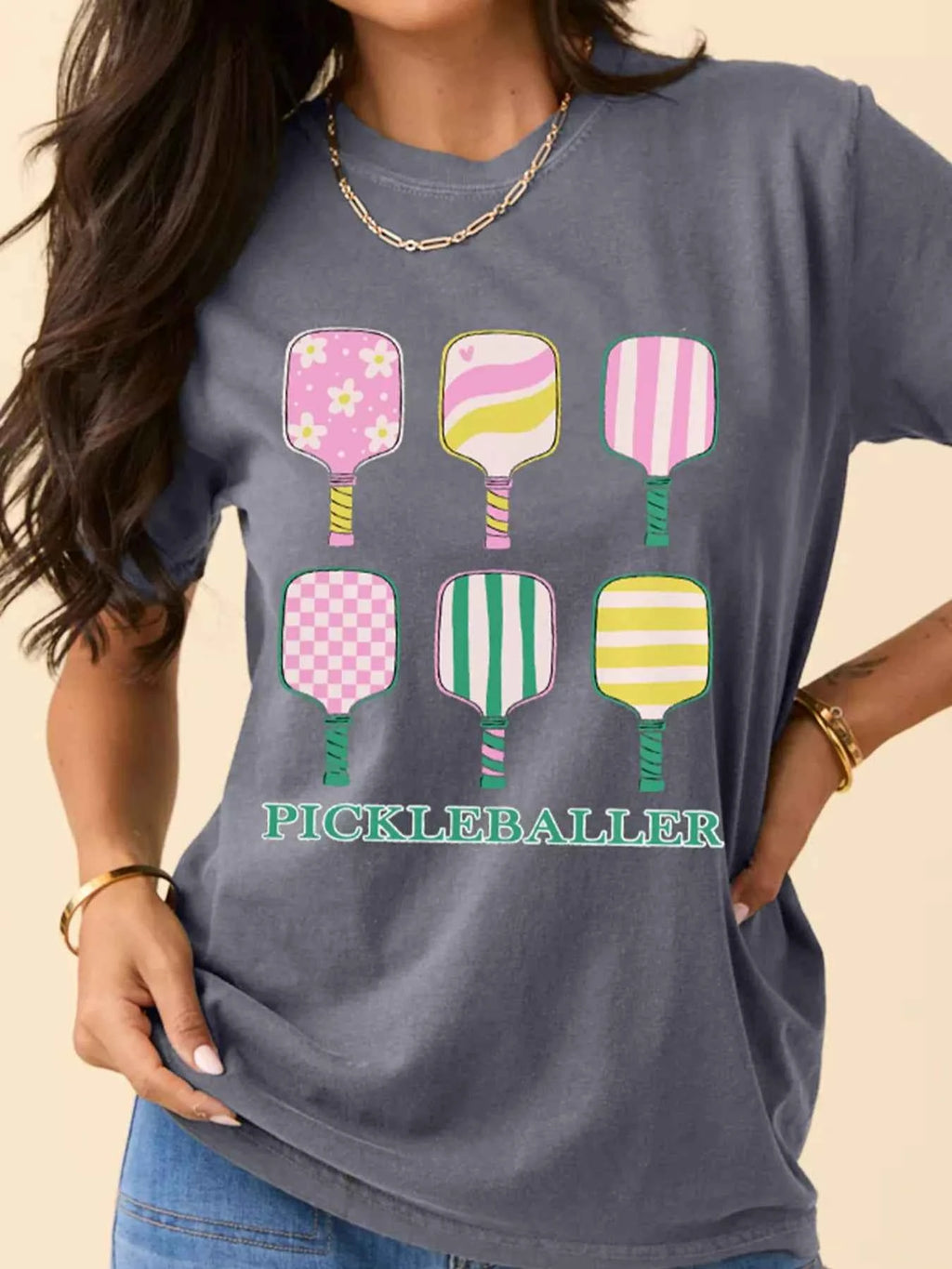 PICKLEBALLER Playful Bats Printed Casual T Shirt 2a9d19bfc2f64bb886a4fab03967a59e-Max-Origin