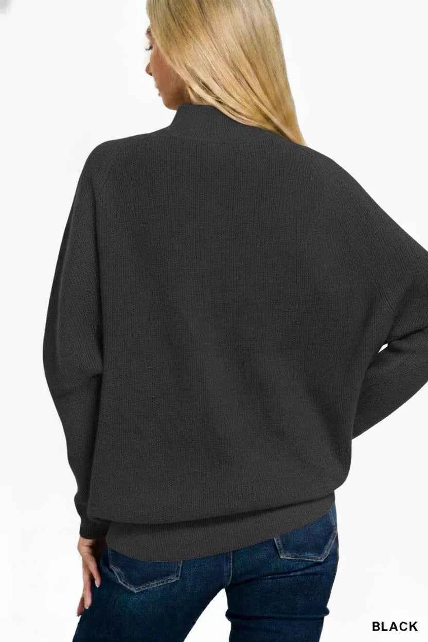 Zenana Viscose Dolman Sleeve Mock Neck Sweater 2add3d93-12f6-48f0-bb97-9e5a2d9362c0-Max-Origin