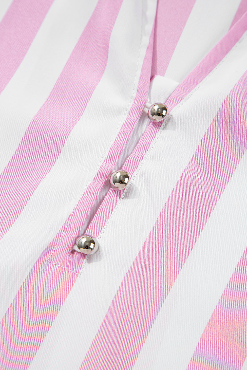 Rose Striped Long Sleeve Buttons Loose Mini Dress 2b0a3287731c163c