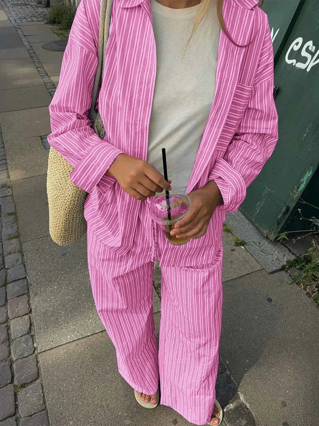 Striped Button Up Shirt and Pants Set 2b5a4186cda045cf9c4ef3fa54d3a426-Max-Origin