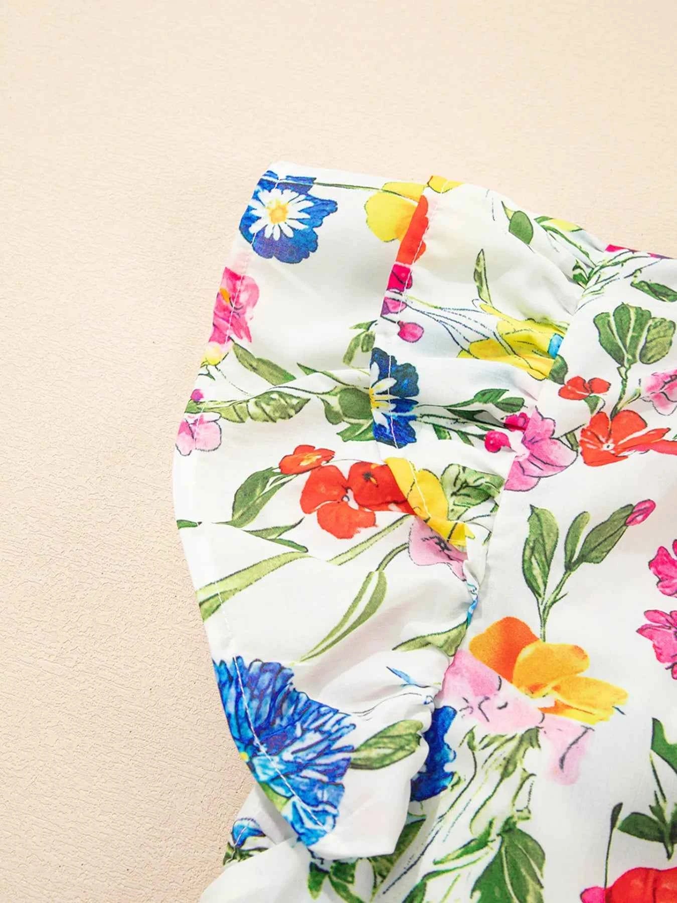 Floral Print Ruffle Layered Short Sleeve Blouse 2b6efd22ad1843b6b4f14334e31148b9-Max-Origin