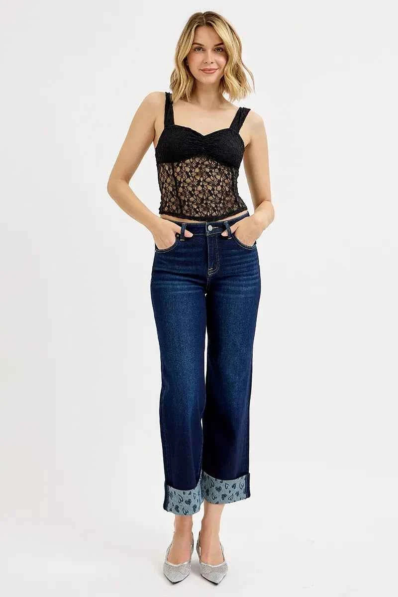 RISEN Full Size Mid Rise Fit Crop Wide With Printed Cuff Jeans Plus Size 2b709bcb0de94aa399d1f5907ca525da-Max-Origin