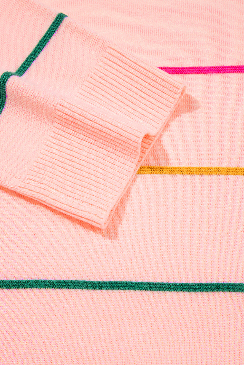 Orchid Petal Striped Half Sleeve Drop Shoulder Sweater 2bbc4ba8389b76fb