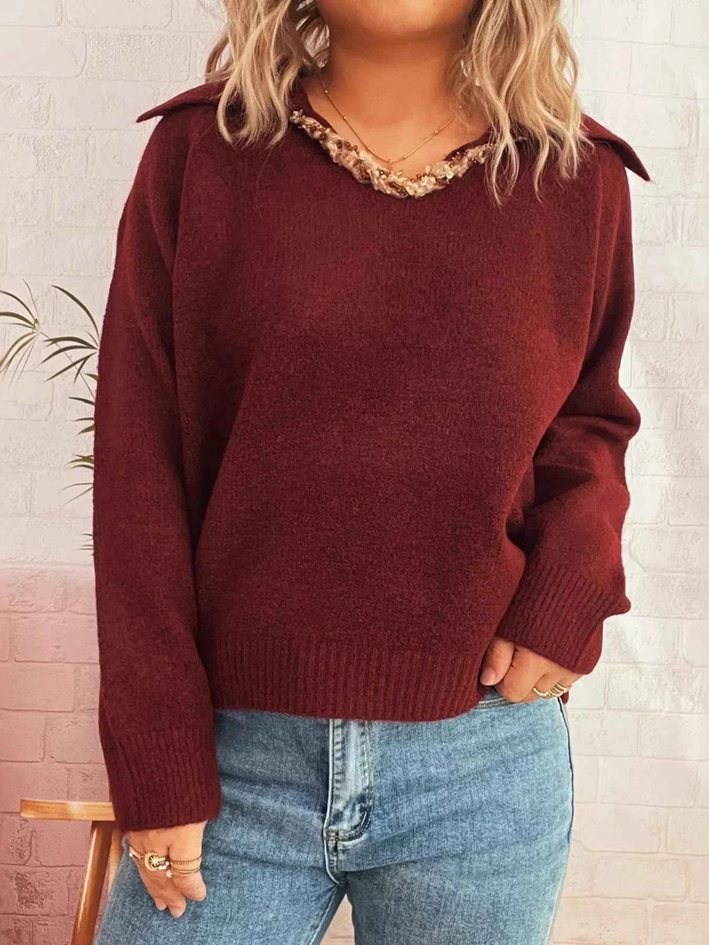 Ribbed Hem Raglan Sleeve Sweater 2c2e2d0cc4cf4dd0aaab81f735fcc927-Max-Origin