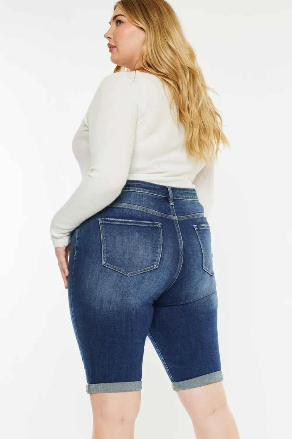 Kancan Full Size Cat's Whiskers Button Fly Denim Shorts 2c3a003a-91a7-466f-bc02-2daca6a4a927-Max