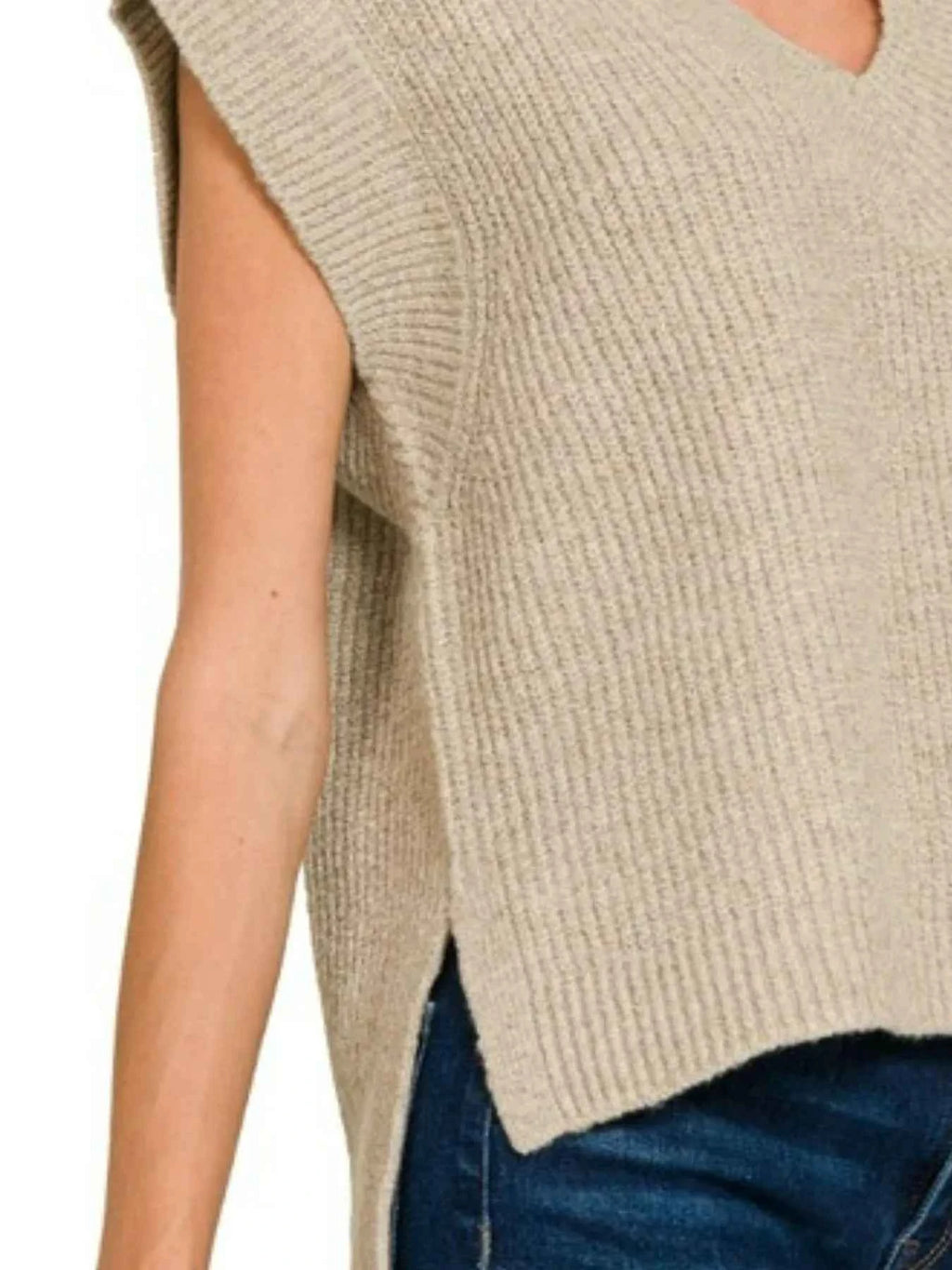 Zenana Oversized Sweater Vest with Side Slit 2d24dc7d-7acb-4c6e-be54-997a4db4afe8-Max-Origin