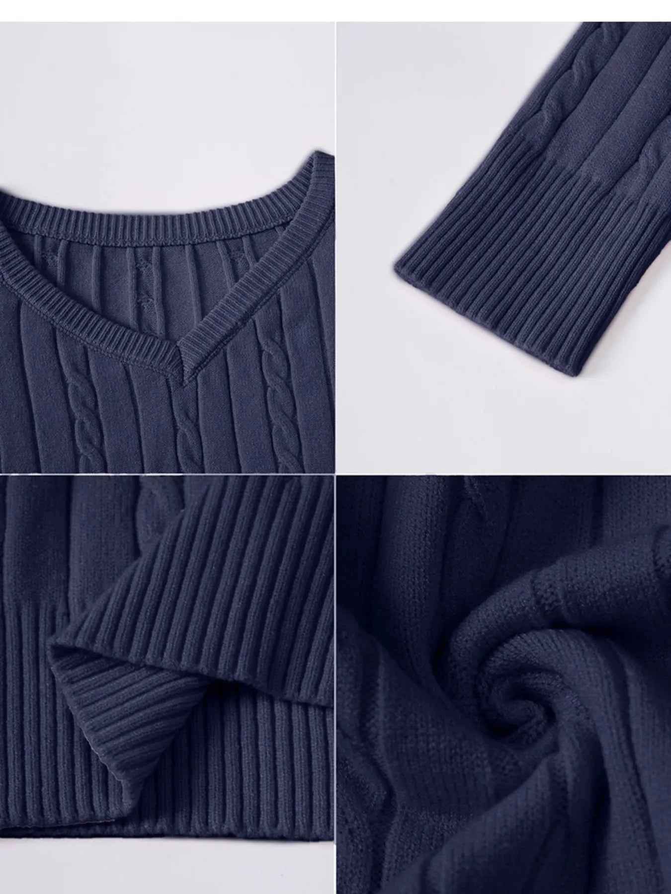 Cable Knit V-Neck Pullover Sweater 2d7a0f8075154e72893d7fee16c4d466-Max-Origin