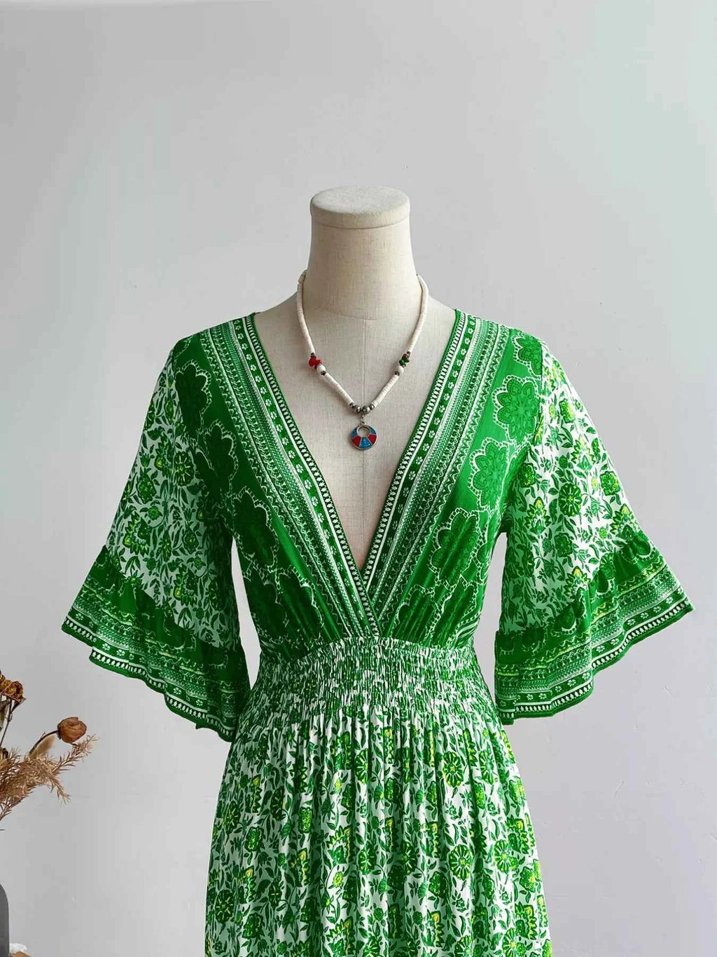 Floral Deep V-Neck Flutter Sleeves Dress 2dd968eb-da26-4625-9be6-efbcb1a47864-Max-Origin