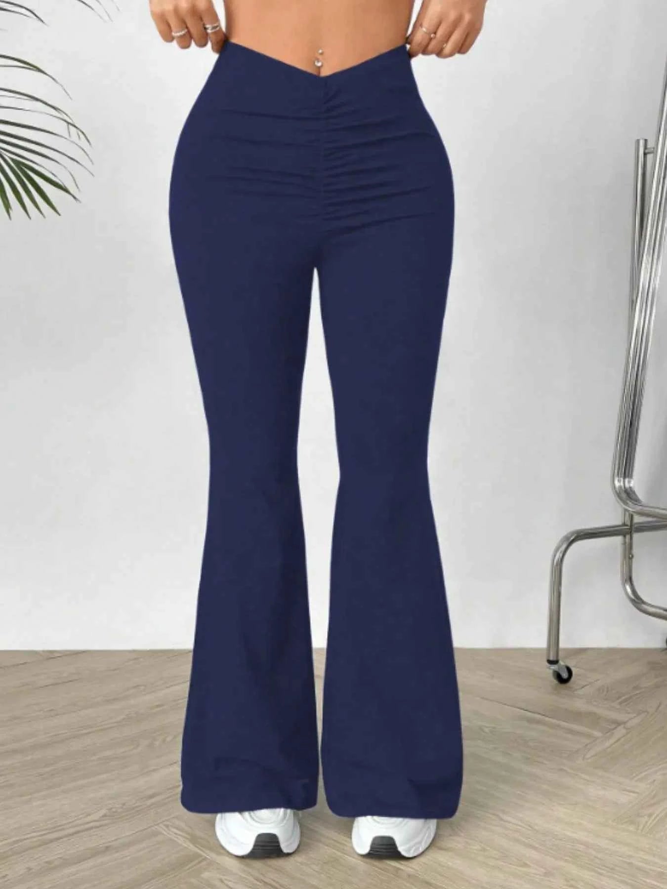 High Waisted Flare Pants Dark Blue 2e89af14-c170-40c5-912a-5921692d9245-Max-Origin
