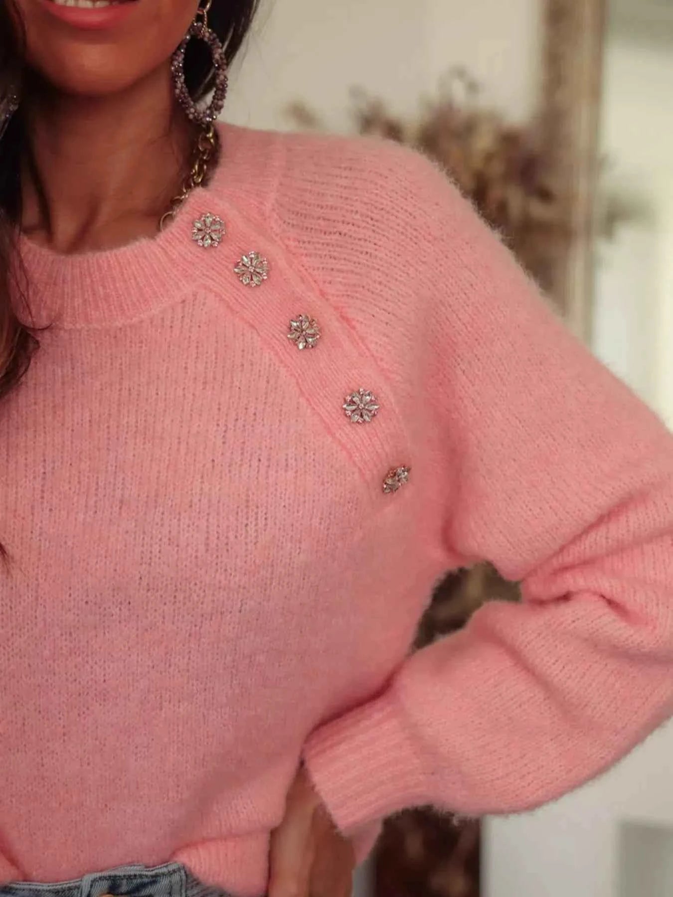 Button Detail Ribbed Hem Sweater 2eba3ad721c4412f930998cf4abc008a-Max-Origin