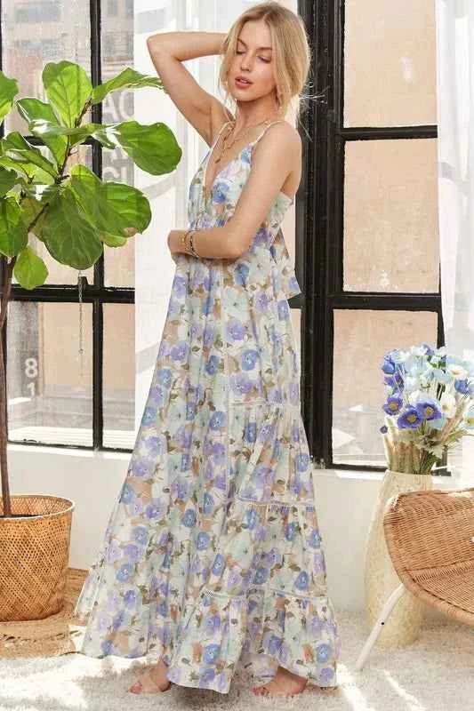 ADORA Bow Back Floral Cami Dress