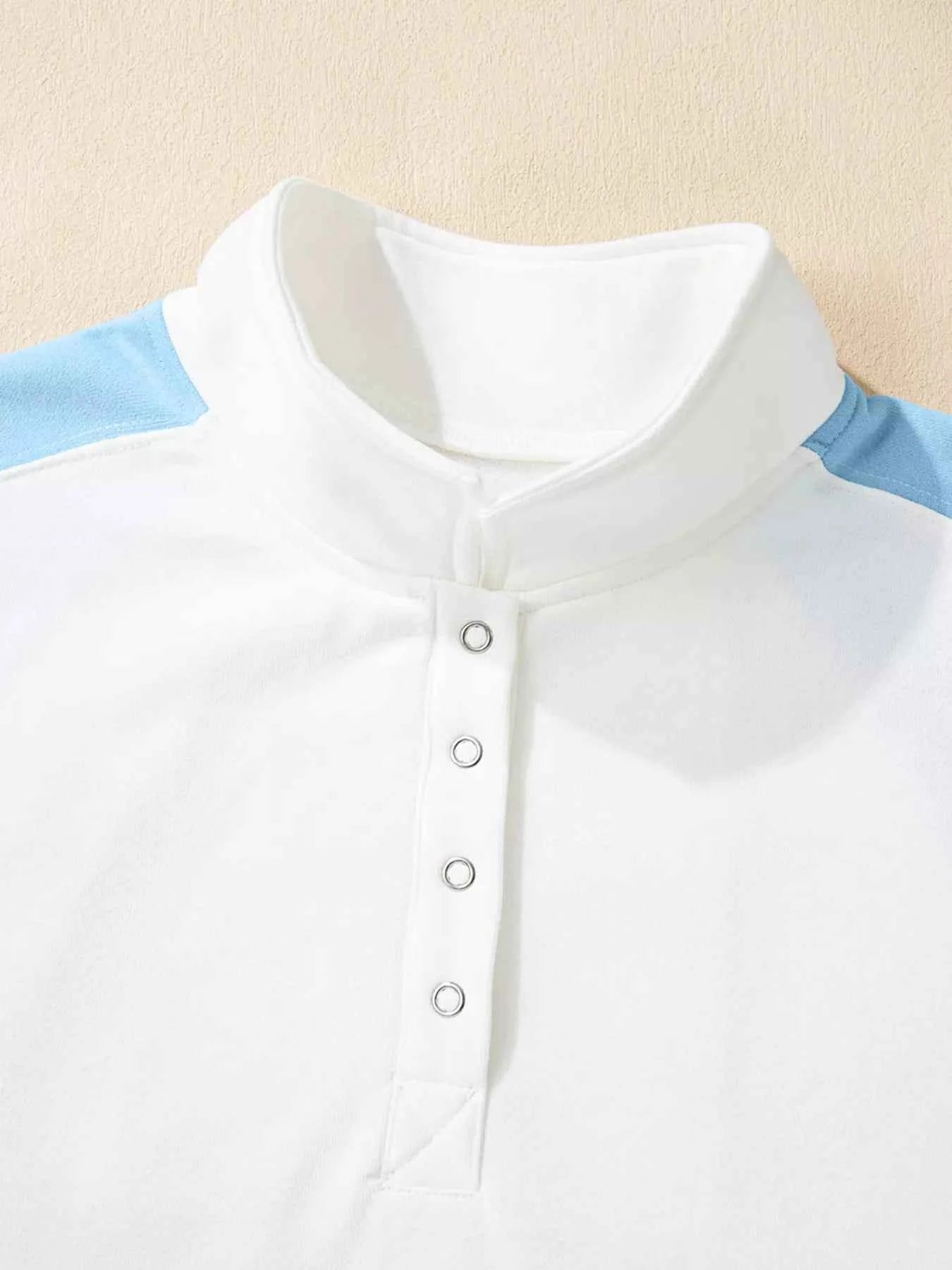 Color Block Snap Buttons Sweatshirt 2fe7a8148c7e42b69bc1c0984c6fb36e-Max-Origin