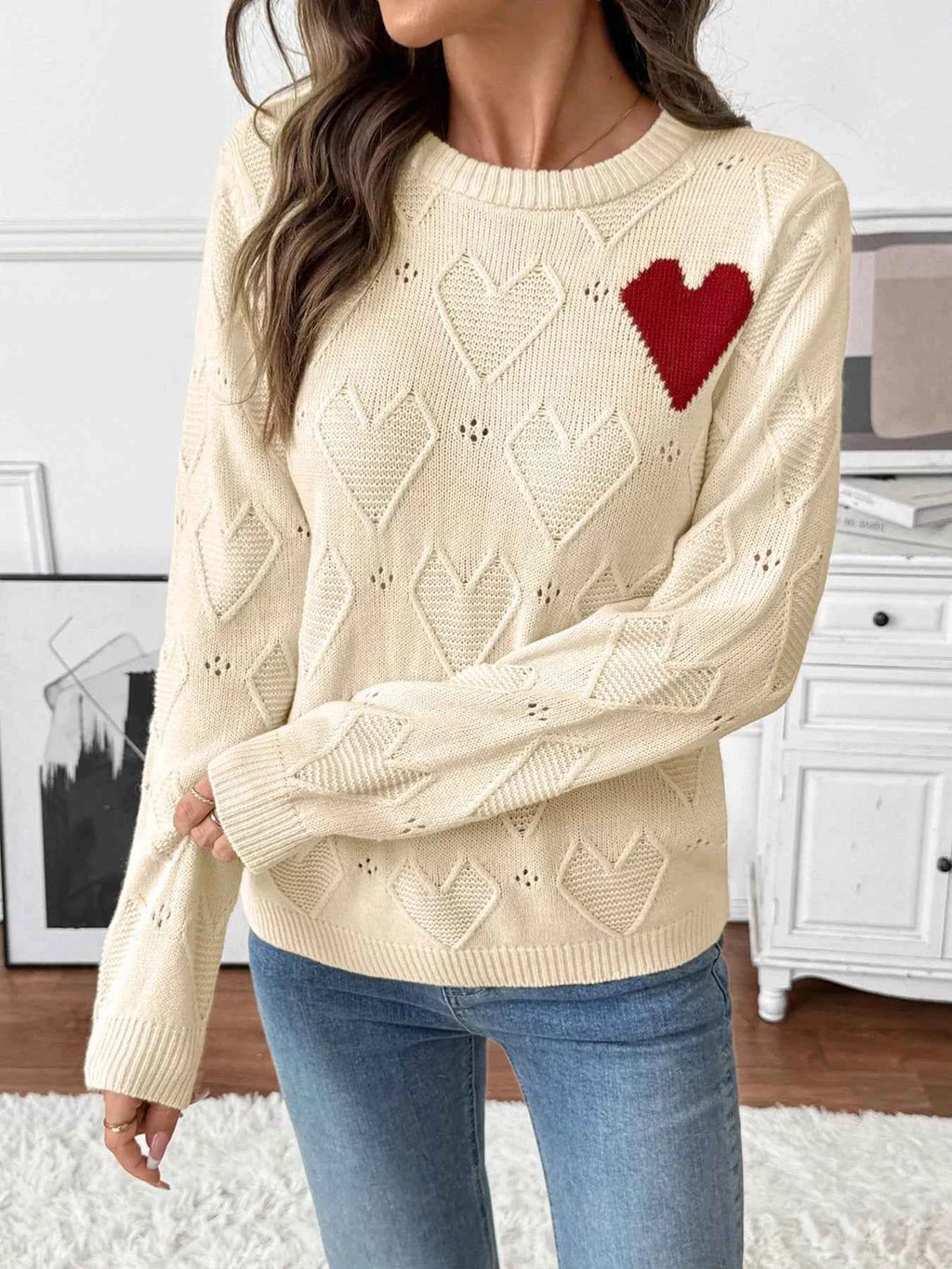 Openwork Heart Round Neck Sweater 2ff5dfee56624332a99a0ff8454462c6-Max-Origin