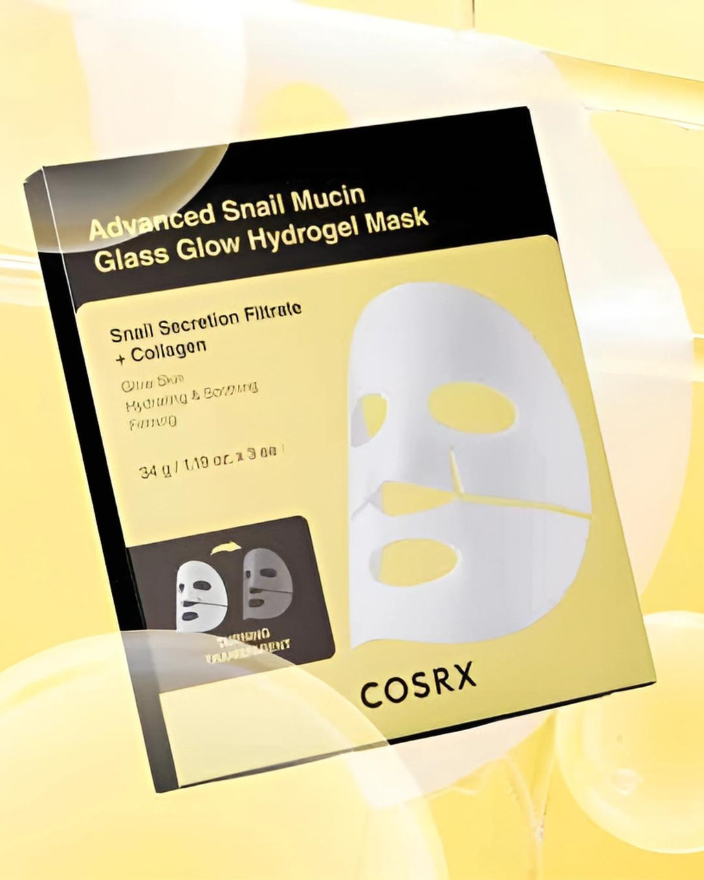 COSRX Advanced Snail Mucin Glass Glow Hydrogel Mask 34g X 3ea 3