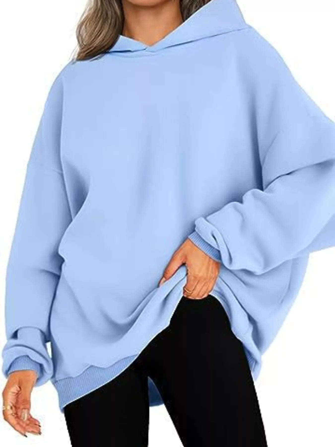 Drop Shoulder Long Sleeve Hoodie Light Blue 30030e7375c948709aaa197ac0acf1cd-Max-Origin