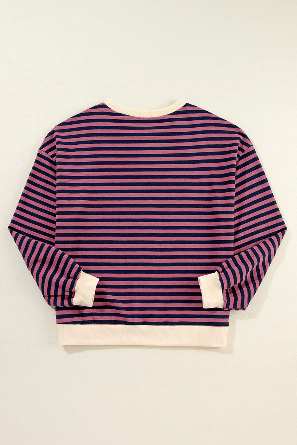 Black Stripe Contrast Edge Cross Seam Oversized Sweatshirt 3074eca3f71fda54