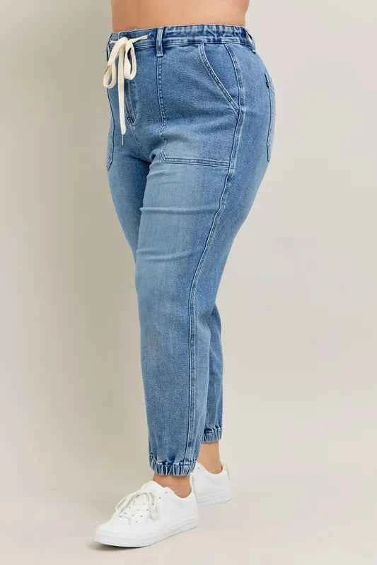 Judy Blue Full Size High Waist Denim Jogger Plus Size 30fb0c19-0558-44a8-b806-f950ccb0849a-Max-Origin